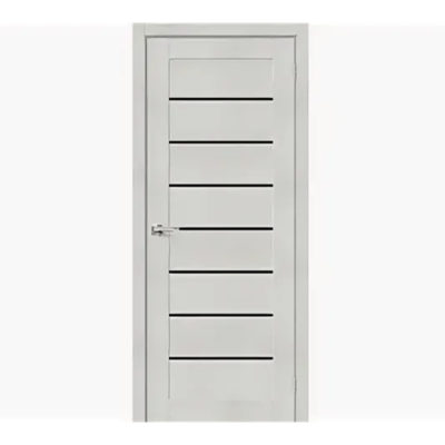 Дверь ЭКО Браво-22 Bianco Veralinga Black Star 200*80