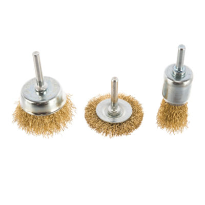 Набор кордщеток 3 шт. для дрели мягкие Практика