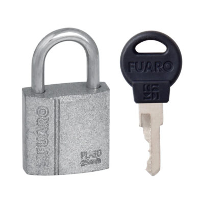ЗАМОК НАВЕСНОЙ PL-3025 (25мм) 2 АНГЛ. КЛЮЧА
