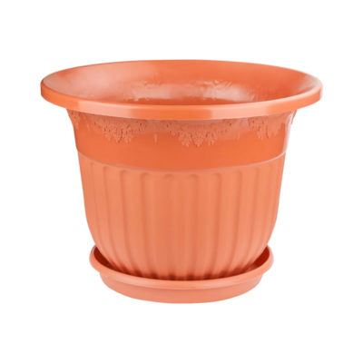 Горшок-кашпо ЛОЗАННА 40л с поддоном (коричневый)