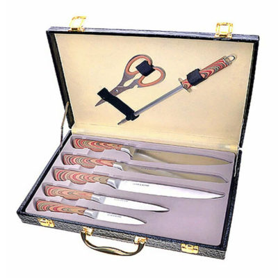 НАБОР НОЖ С БРЕЛКАМИ В КЕЙСЕ