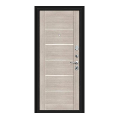 Дверь Bravo R-2 Техно Kale Cappuccino Veralinga/Букле Черное 205*86 Левая