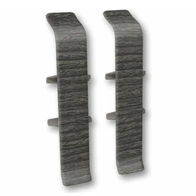 Соединитель плинтуса 70 мм Деконика Каштан серый 352