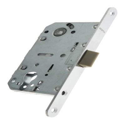 Замок врезной Евро Стандарт б/личинки с защелкой