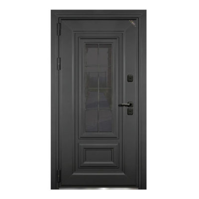 Дверь ЛЕВАЯ 960*2050 ДК-15 Термо кр. дер. муар чер. Силк сноу