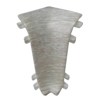 Угол внутренний д/плинтуса 55 мм "Идеал Классик" Ясень серый 253