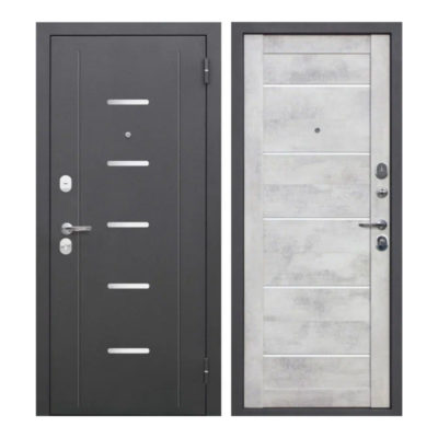 Дверь 860 Правая Гарда 7.5 см Бетон Снежный Серебро