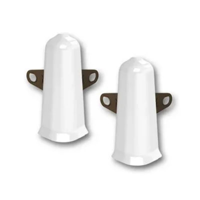 Угол наружный д/плинтуса 85 мм Деконика Белый Глянец 001Г