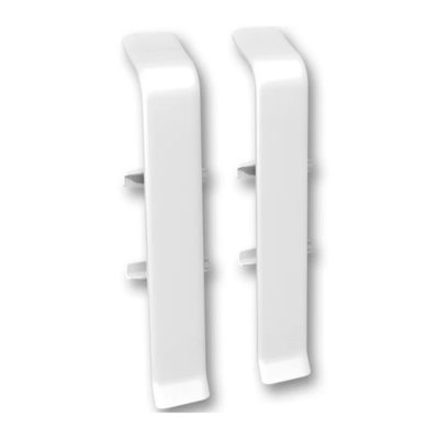 Соединитель для плинтуса 85 мм Деконика Белый Глянец 001Г