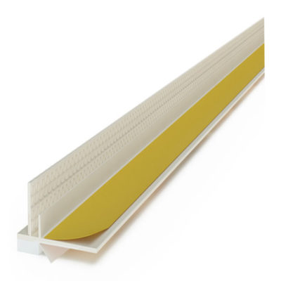 ЕвроПрофиль примыкающий оконный 6мм с сеткой Идеал Белый 001