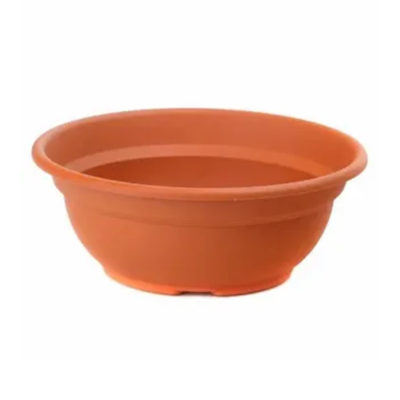 Кашпо широкое морковное