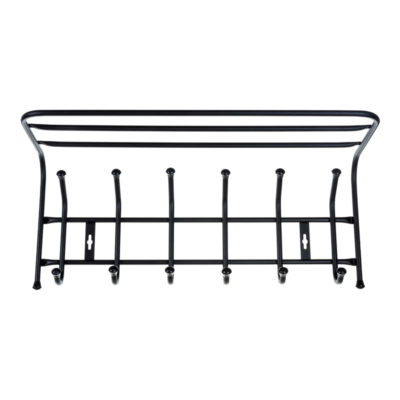 Вешалка металлическая черная 6 крючка