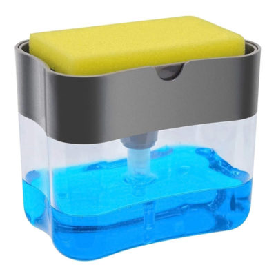 Диспенсер стеклянный с губкой