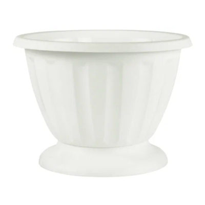 Вазон для цветов "Пальмира" 10 л белый/коричневый