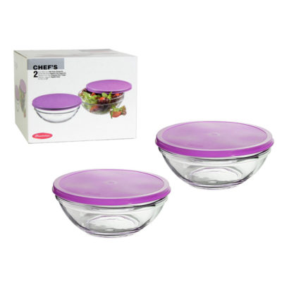 Набор салатников с крышкой (20см)