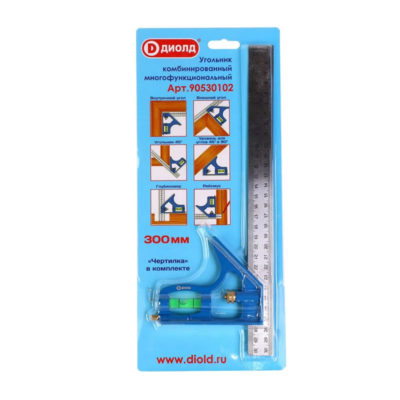 Угольник комб. многофункц. 300мм ДИОЛД