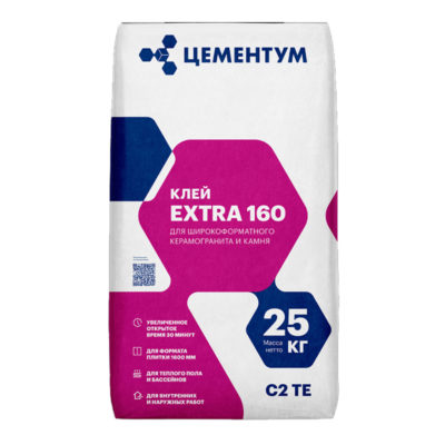 Цементум Клей для плитки 160(С2ТЕ) 25кг