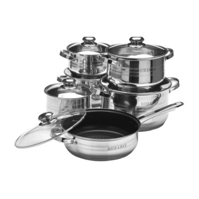 Набор посуды из нерж.стали 12 предметов LD-2001