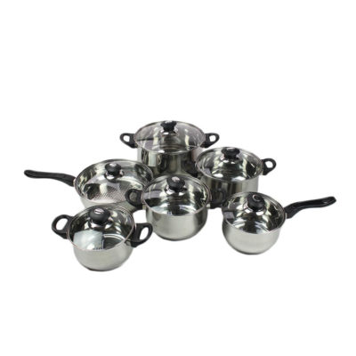 Набор посуды из нерж.стали 12 предметов LD-2008