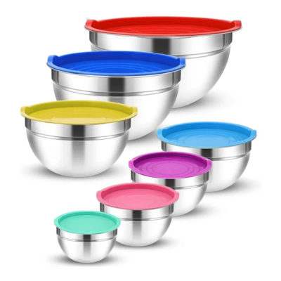 Набор мисок с крышками для миксера 7шт