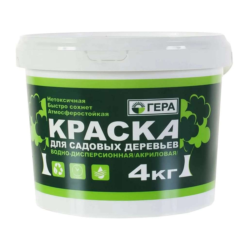 Краска для деревьев ГЕРА 4кг - ДисконтСтрой.рф Краска для деревьев ГЕРА 4кг