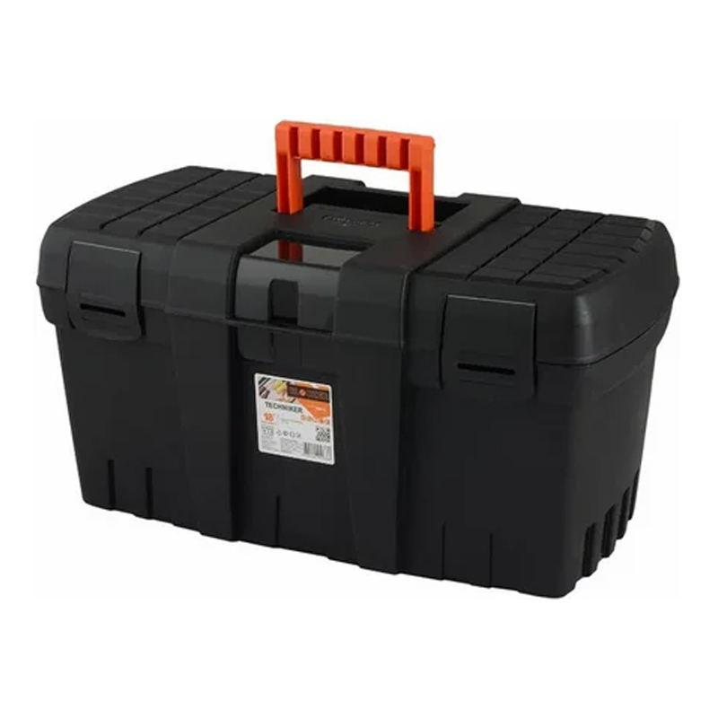 Ящик для инструментов 15" пластик черный - ДисконтСтрой.рф Ящик для инструментов 15" пластик черный