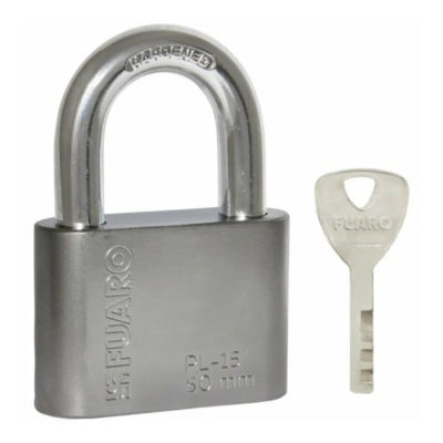 ЗАМОК НАВЕСНОЙ PL-15-50 Nickel диск.