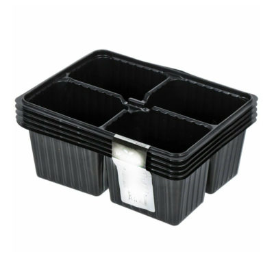 Кассета д/рассады 5шт 230мл 180*130*60мм 4 ячейки