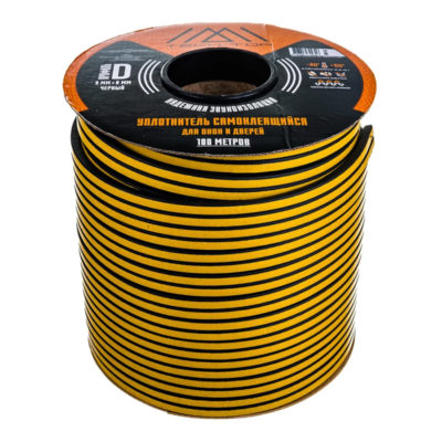 УПЛОТНИТЕЛЬ D 9 Х 8 ММ ЧЕРНЫЙ БУХТА 100 М "TECH-TOP"