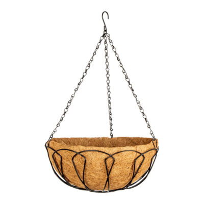 Кашпо подвесное с кокосовой корзиной  д30 см.