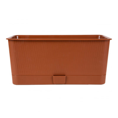 Ящик балконный 60см с поддоном ТЕРРАКОТ