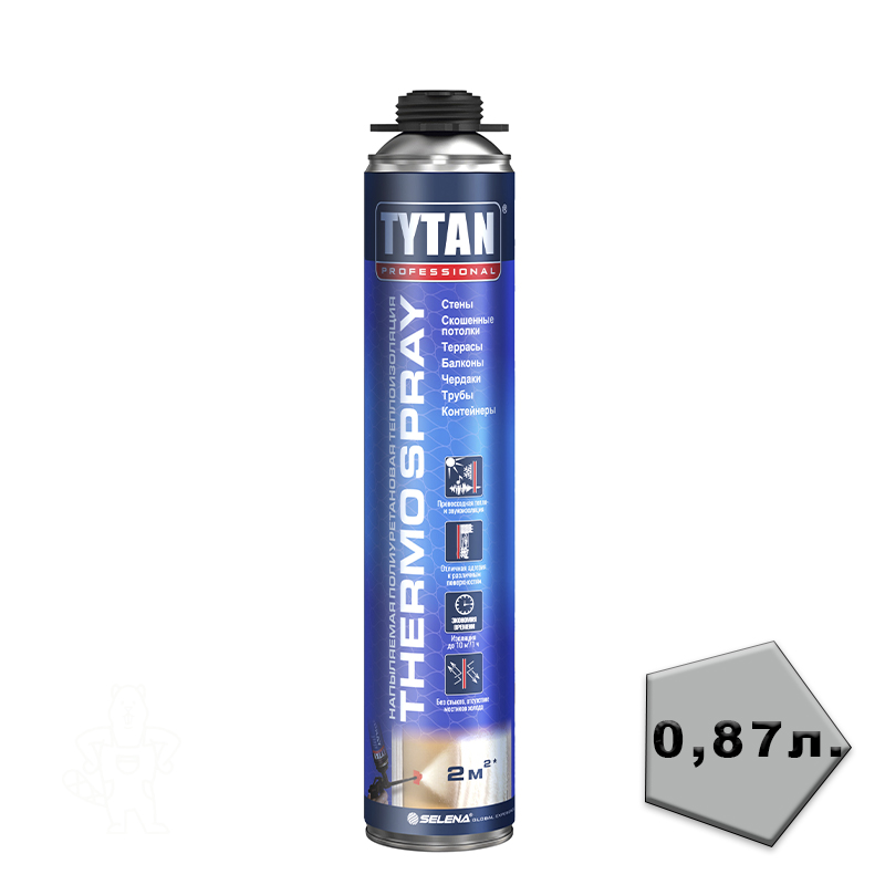 Теплоизоляция напыляемая пофессиональная Tytan Prof Thermospray 870мл