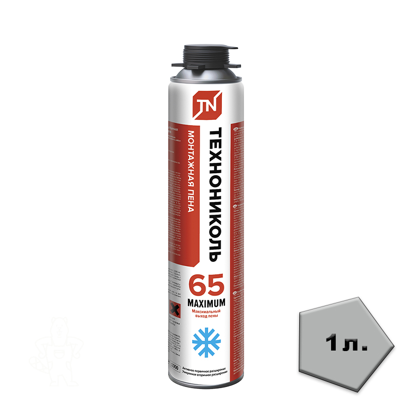 Пена монтажная ТЕХНОНИКОЛЬ Maximum 65 проф. 1л зимняя