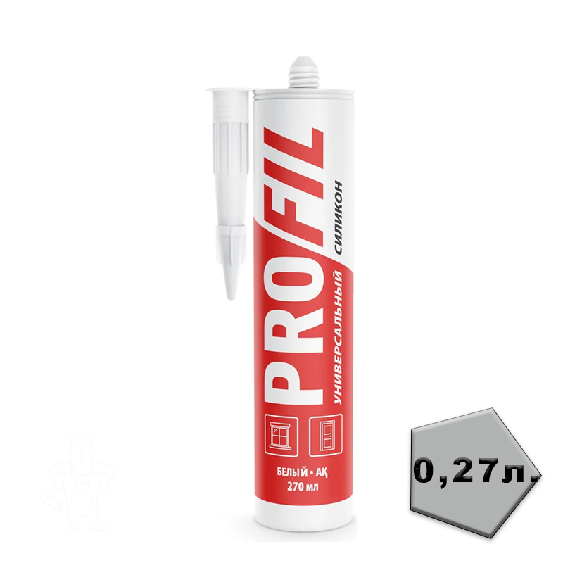 Герметик силиконовый универсальный Soudal Profil , белый 270 мл.