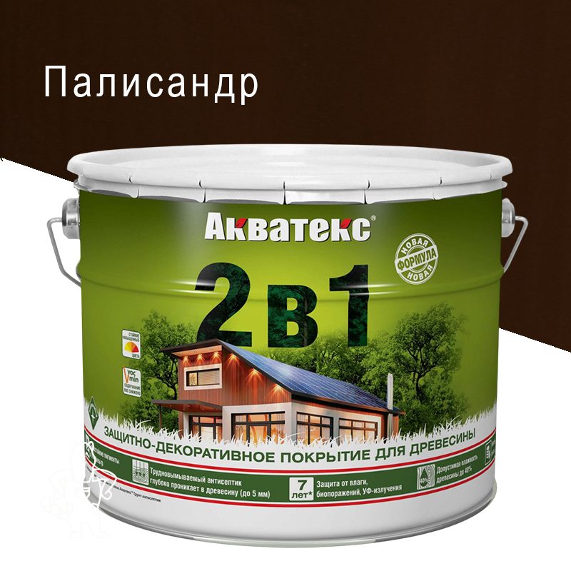 Акватекс 2в1 Палисандр 9л