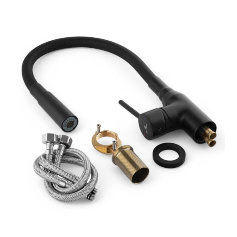 D46-0013BL Смеситель д/кухни с гибким изливом