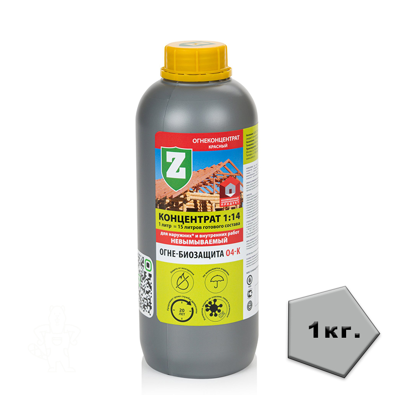О-4К-01 ЗЕЛЕСТ ОГНЕКОНЦЕНТРАТ (КРАСНЫЙ)Ж/К 1:14 1л