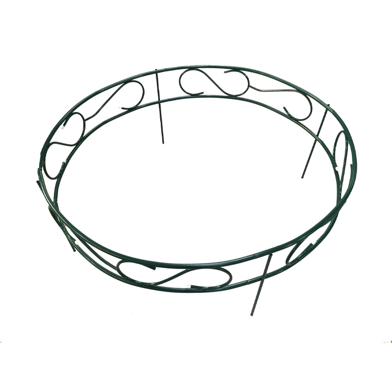 Забор д/клумбы круглы 0,45мм Д-1,3м стальная труба 16мм