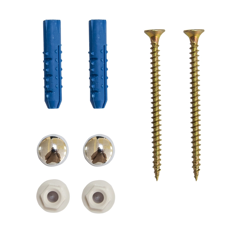 Крепеж д/унитаза колпачки Хром (шуруп 5*70)