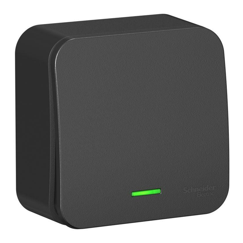 Переключ. проходной 1ОП антрацит BLANCA