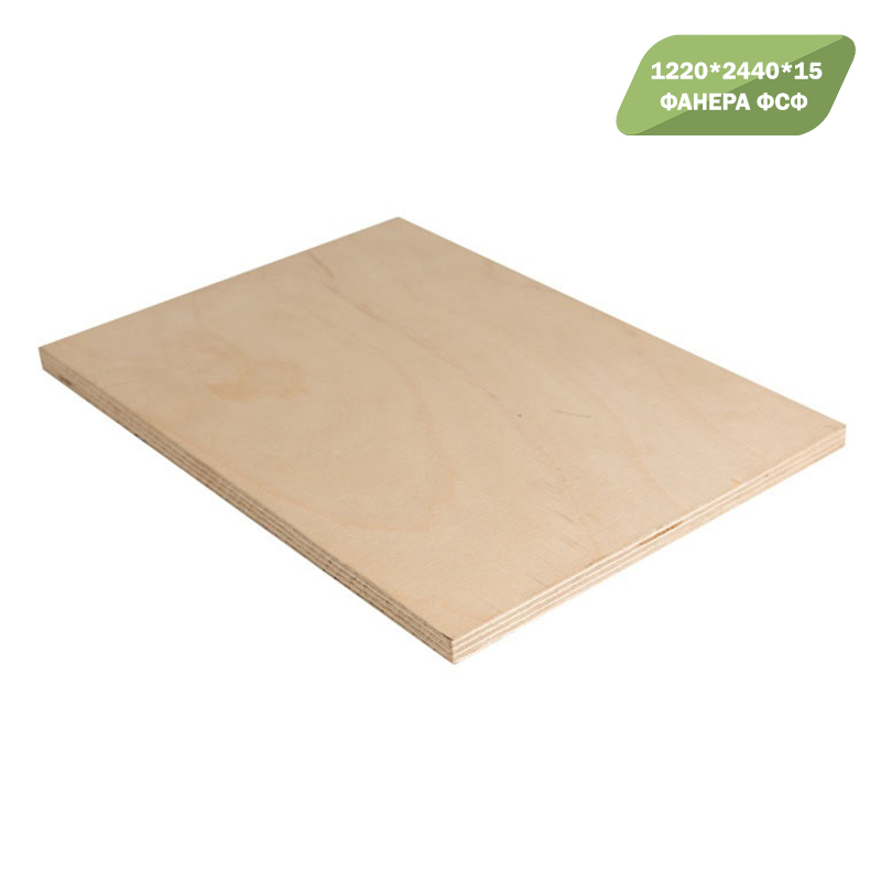 Фанера ФСФ 2440*1220*15мм сорт 4/4