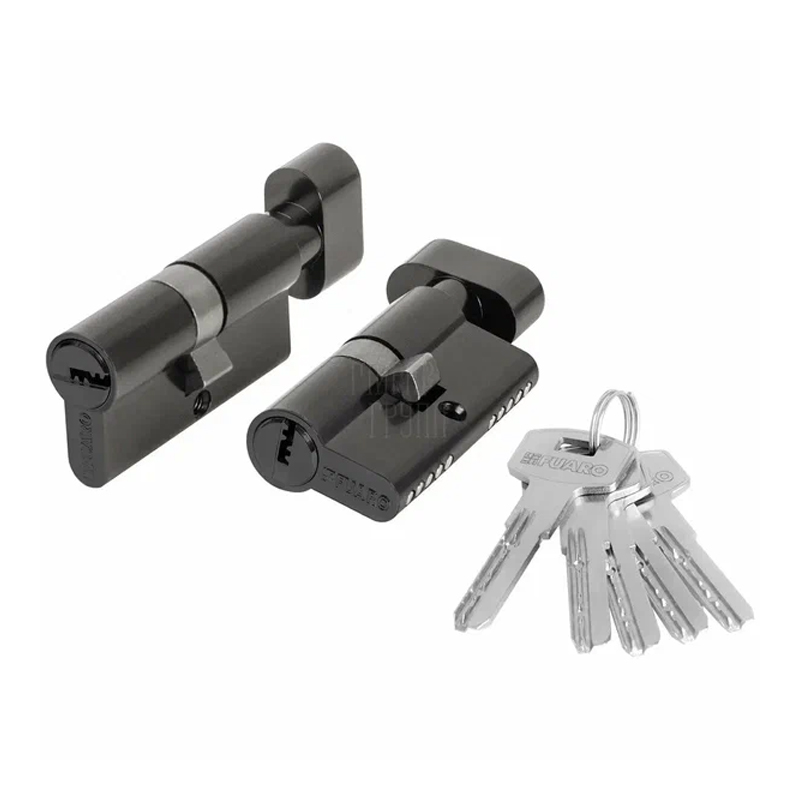 Цилиндровый механизм 200ZM/90 (50+10+30) CP хром с вертушкой