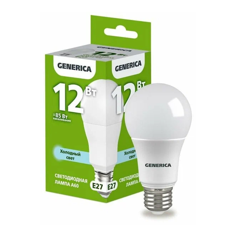 VERY А60 12Вт 6500К Е27 Лампа светодиод. Груша