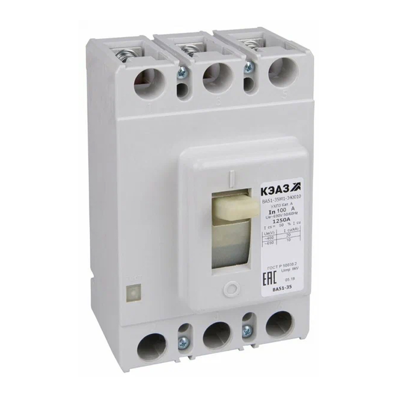 Выключатель автоматический 250А ВА51-35М2-340010 УХЛ3 690В АС КЭАЗ