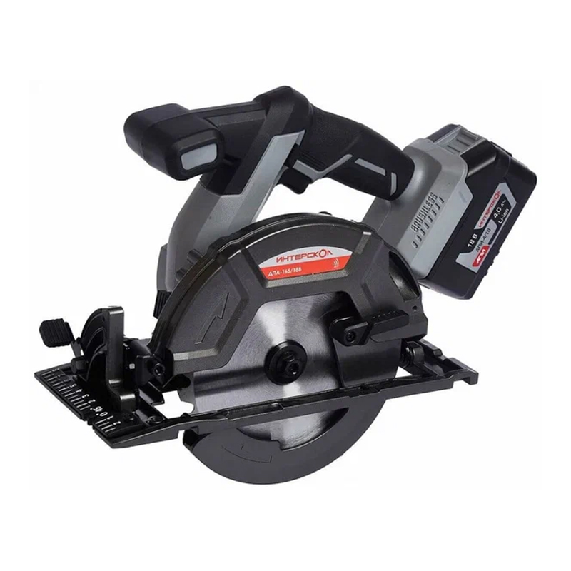 ДПА-165/18В Пила циркул. дисковая аккум. ИНТЕРСКОЛ