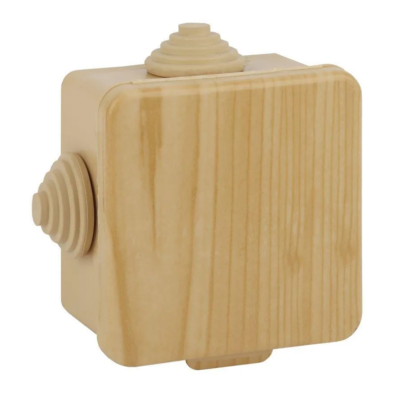 Коробка расп. 100*100*55 IP54 8вх. сосна