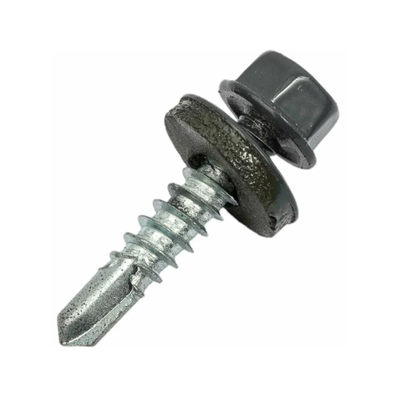 Саморез кровельный 5,5*25 серый графит RAL7024