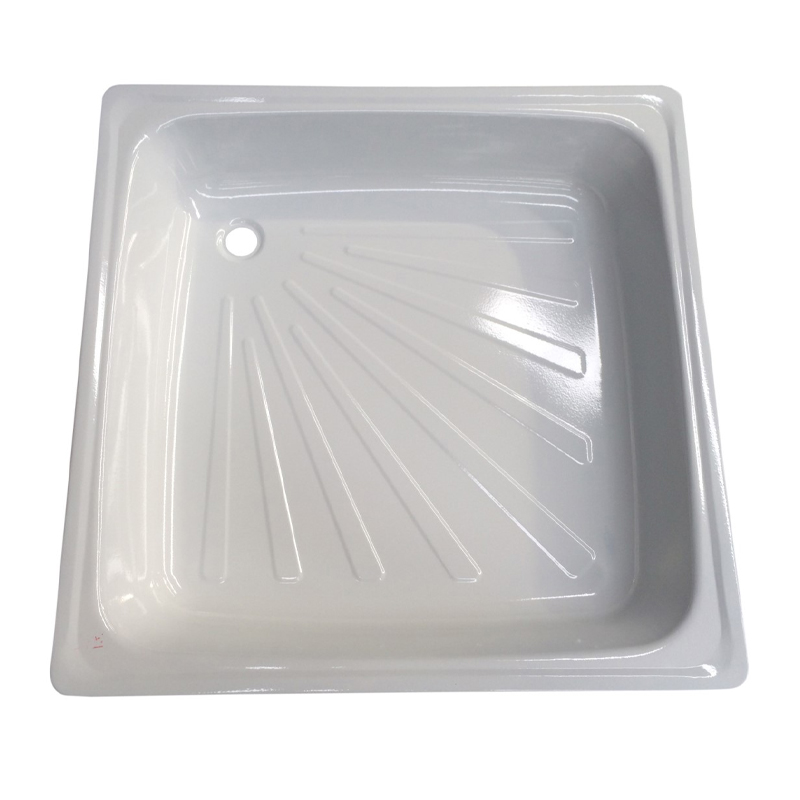 УЦЕНКА! Поддон стальной эмалир. 0,7*0,7*0,13 квадрат