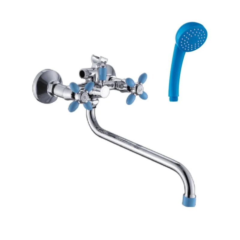 B22-071D Смеситель унив. с круглым изливом и перекл. д/душа