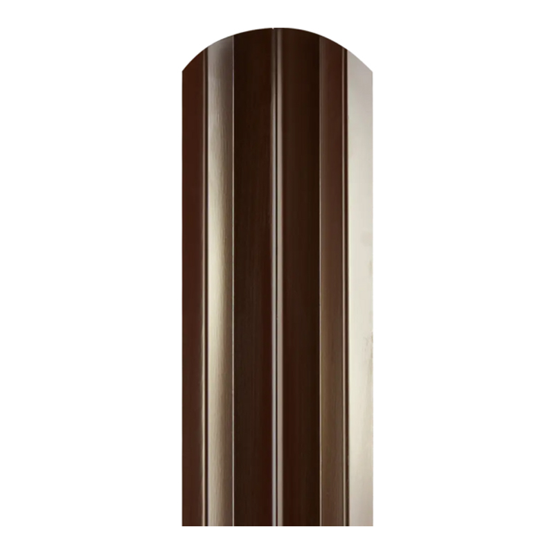 Штакетник М-образный 2 м. фигурный 0,45 мм! коричневый RAL 8017